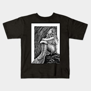 Longing Mermaid - Inktober 2020 Kids T-Shirt